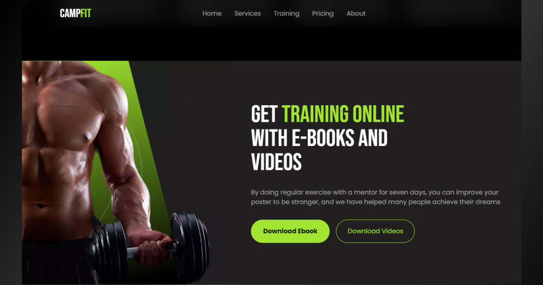 Imágen del proyecto Gym landing page